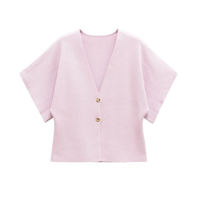 Casual Knit V Neck Sweater