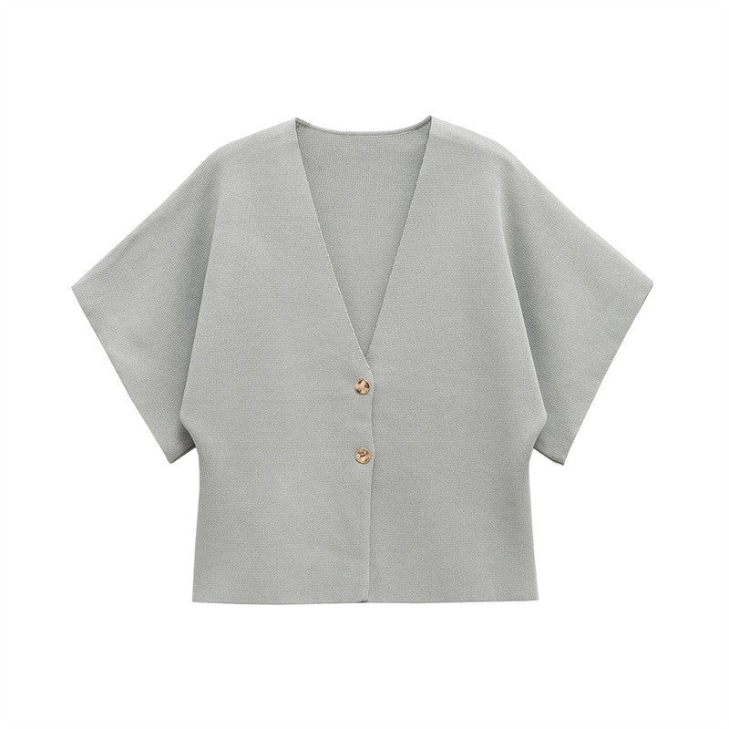 Casual Knit V Neck Sweater