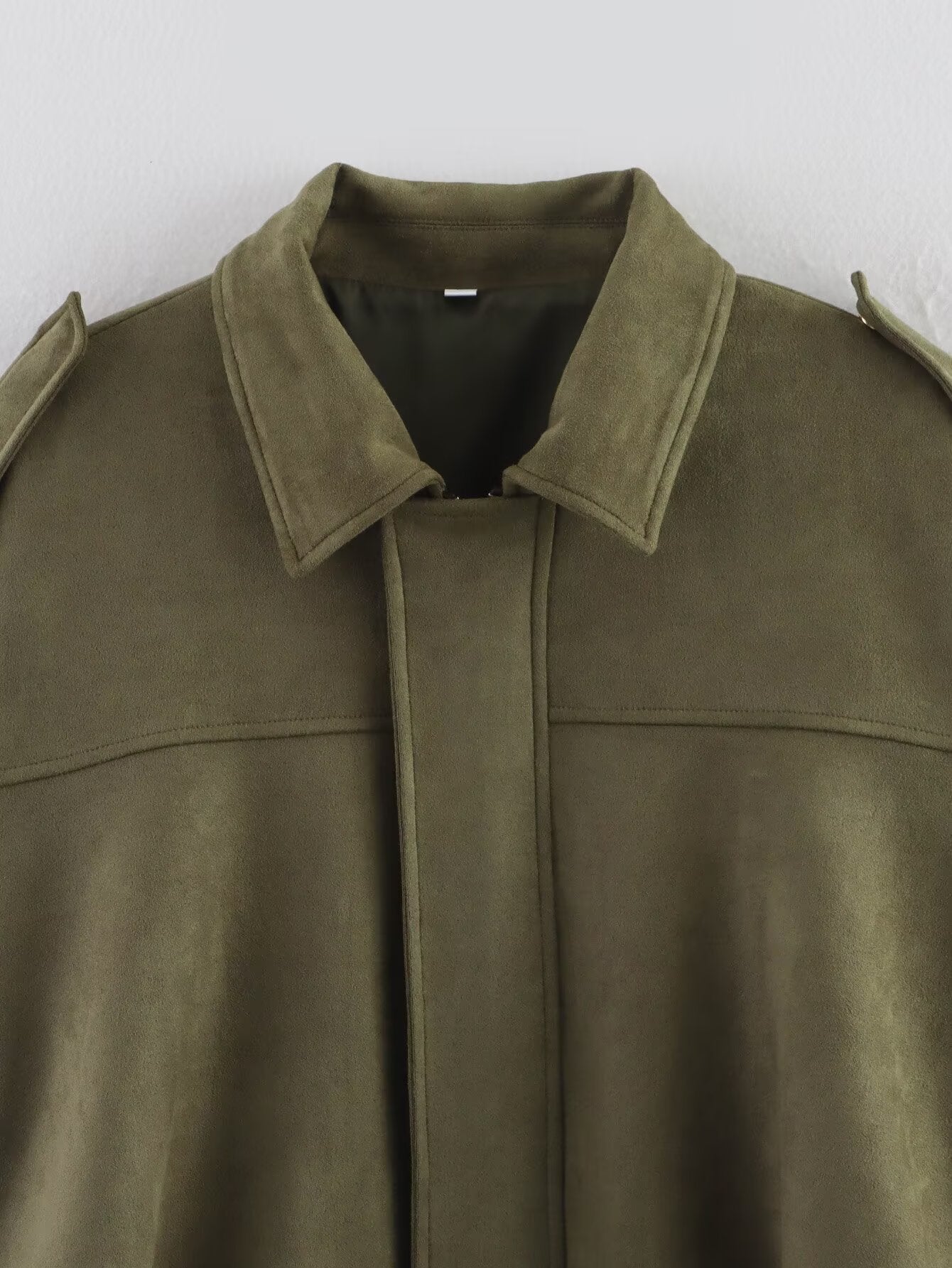 Lapel Long Sleeve Motorcycle Cropped Coat