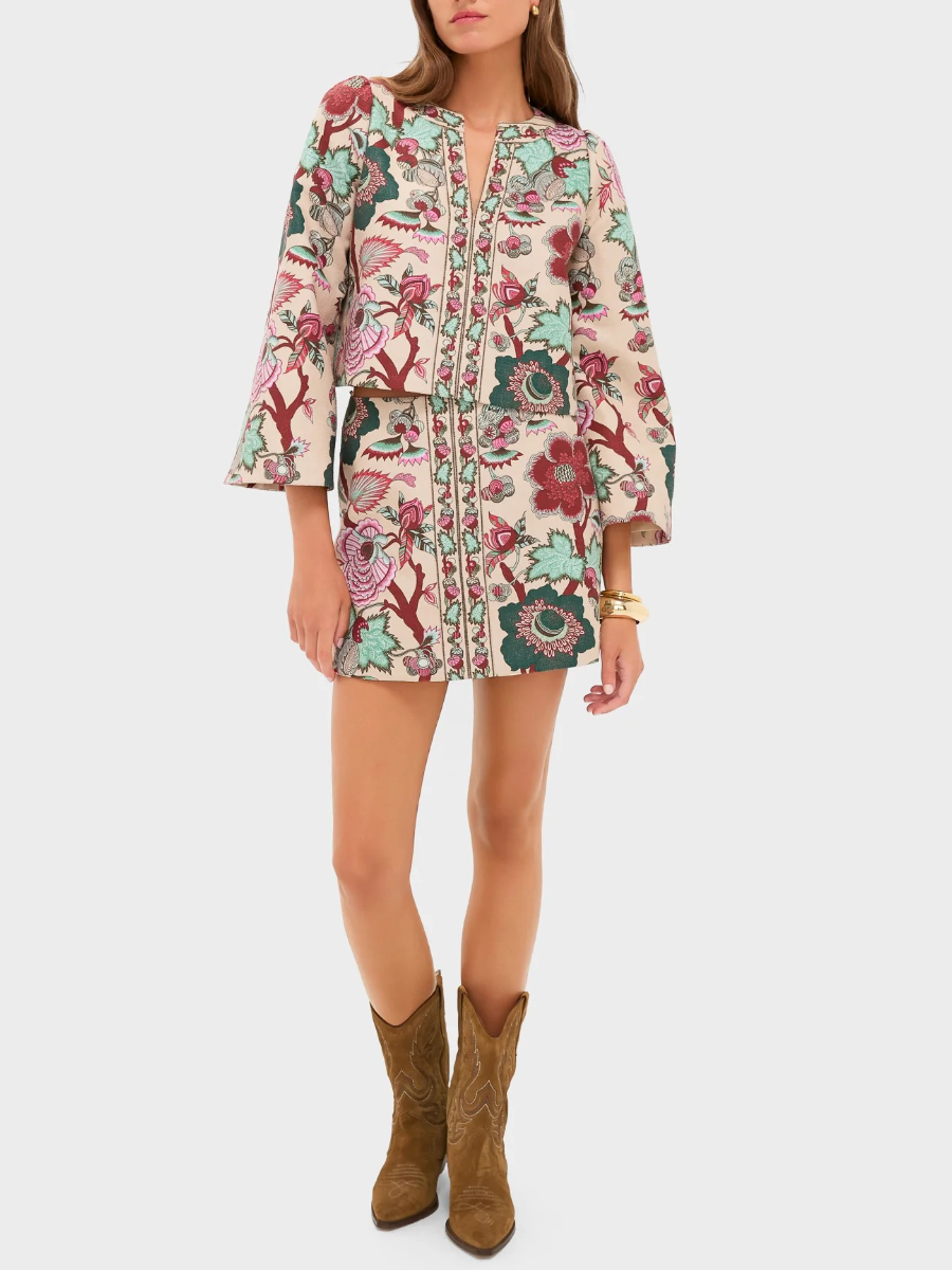 Garden Scrollwork V-Neck Maxine Top