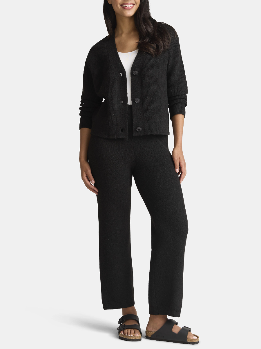 Women's Cardigan And Pants Sweater Set