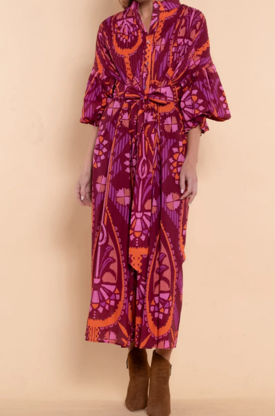 Classy Dress With Lantern Sleeves