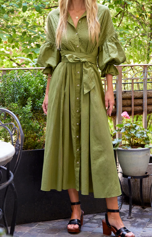 Classy Dress With Lantern Sleeves