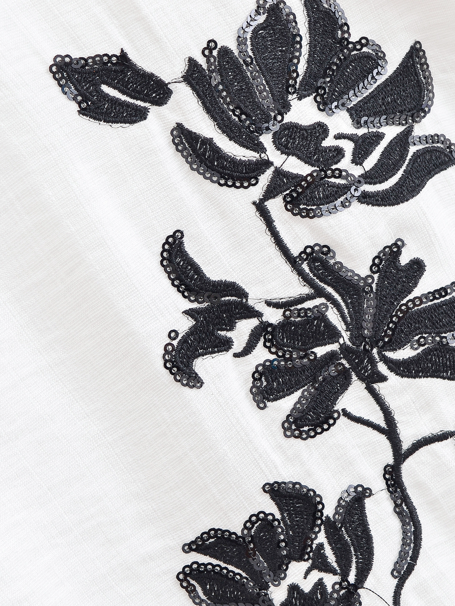 Embroidery Comfortable Linen Suit