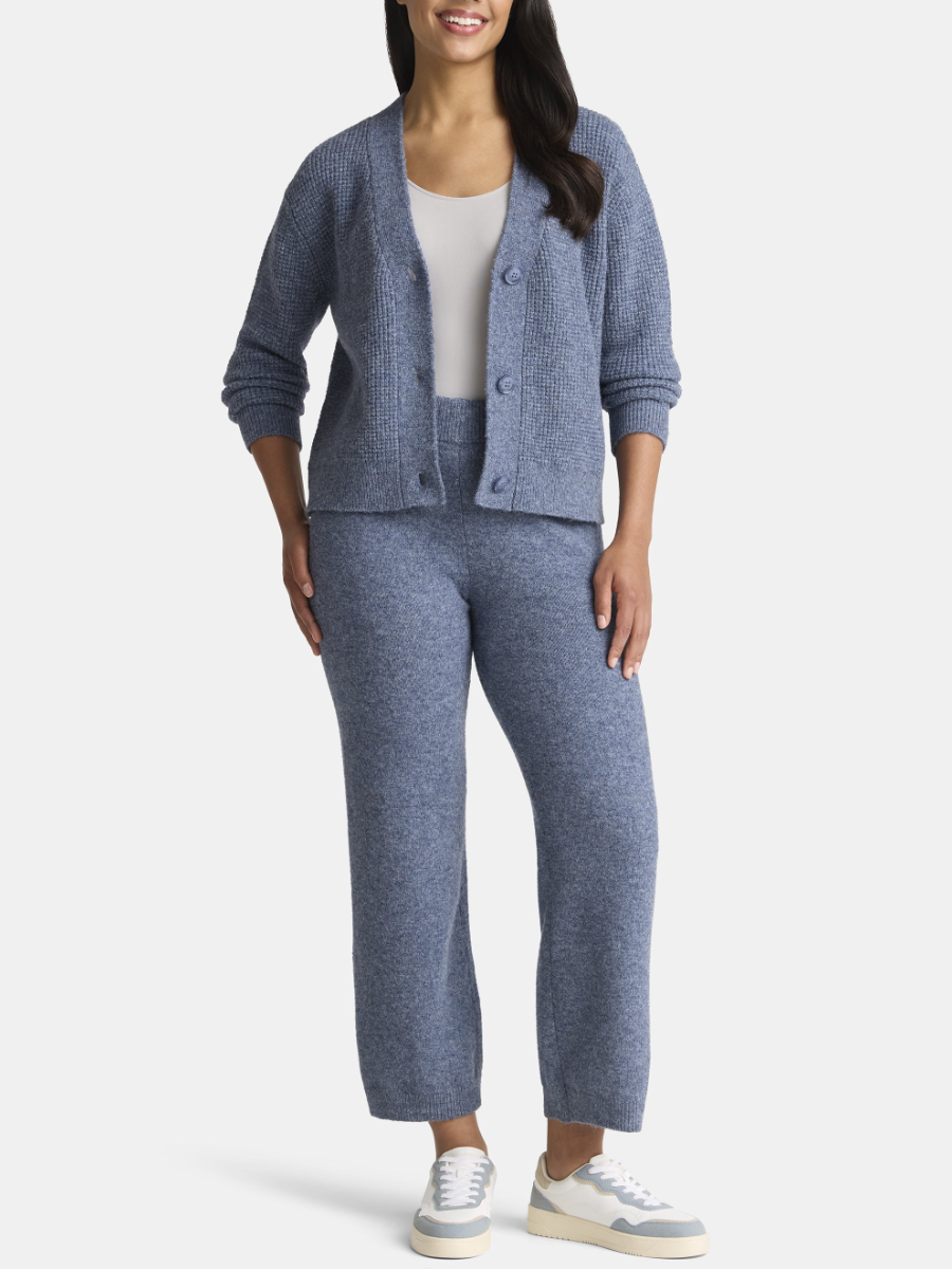 Women's Cardigan And Pants Sweater Set