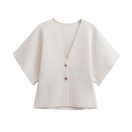 Casual Knit V Neck Sweater