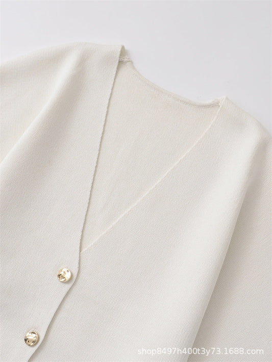 Casual Knit V Neck Sweater