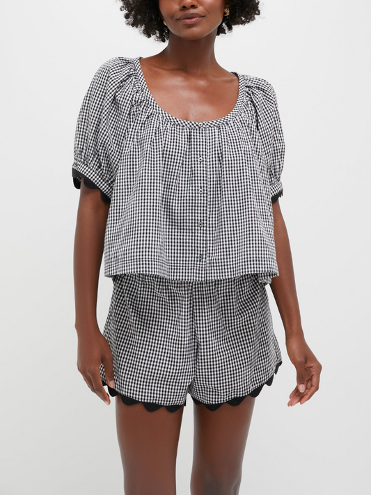 Black Gingham Set
