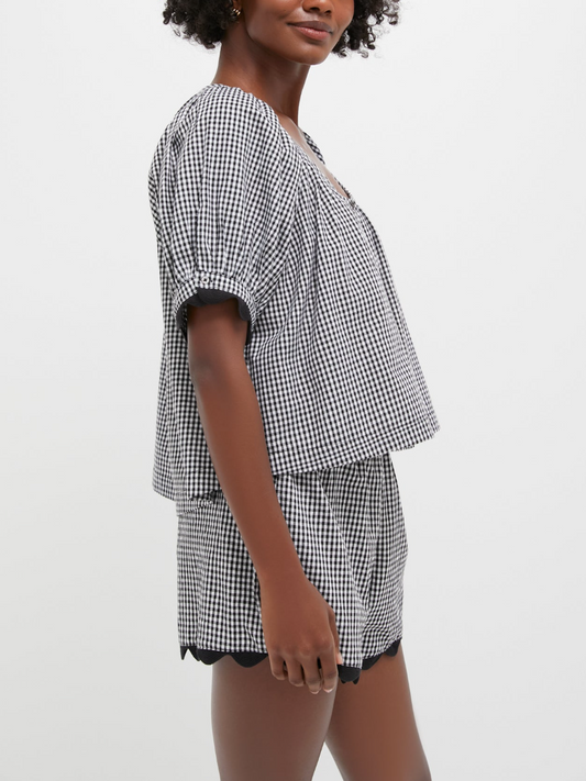 Black Gingham Set