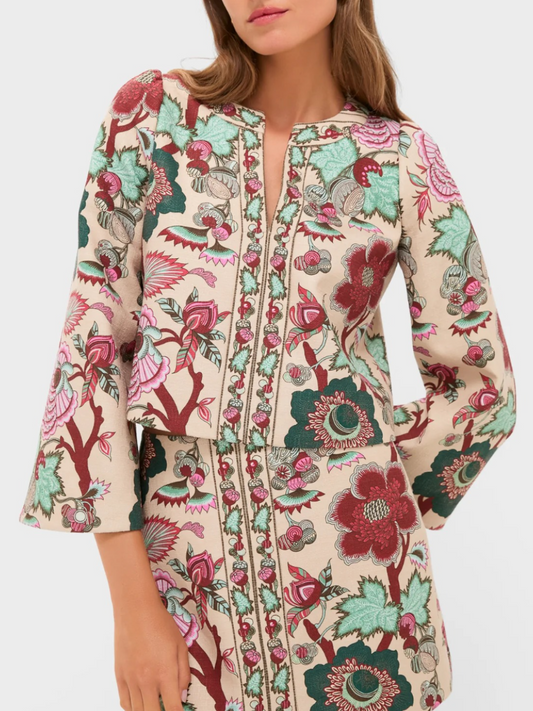 Garden Scrollwork V-Neck Maxine Top