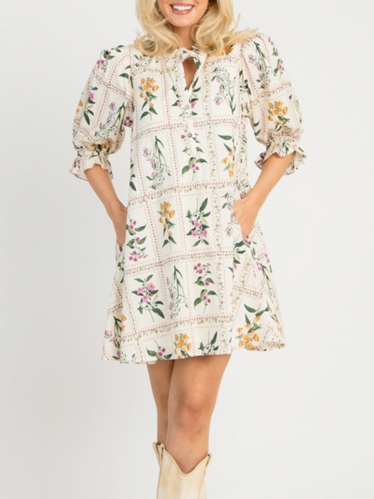 Garden Tiles Maxi Dress