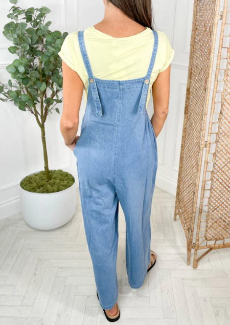 Bow Strap Denim Suspenders