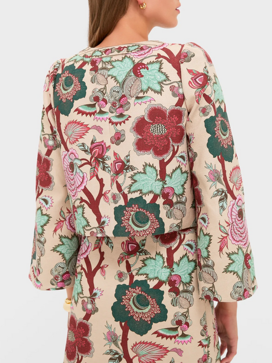 Garden Scrollwork V-Neck Maxine Top