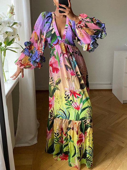 A Line Floral Dress